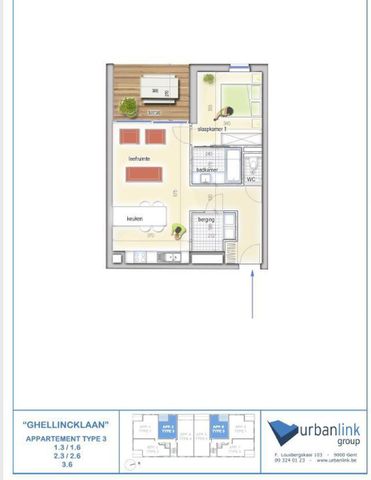 Leuke 1 slaapkamer in St-Denijs-Westrem - Foto 4