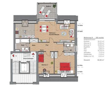 Attraktive Dachgeschoßwohnung mit herrlichem Blick ins Grüne in Tri... - Photo 1