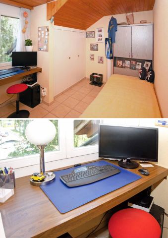 4.5-Z-Dachwohnung mit Parkplätzen, Cheminée, Terrasse & Estrich - Photo 4