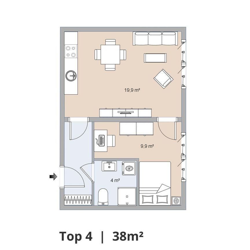 2-Zimmerwohnung Nahe des Zentrums| - Photo 2
