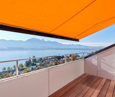 3½-Zi.-Dachwohnung: Wohnen mit 60er-Jahre-Flair und Blick auf das S... - Foto 5