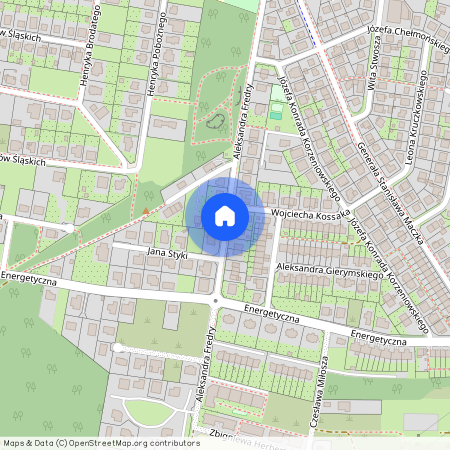 ul. Aleksandra Fredry, Oborniki Śląskie, Oborniki Śląskie, trzebnicki, dolnośląskie