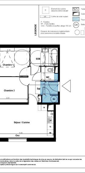 Location Appartement 3 pièces 56m² GARONS 30128 - Photo 2