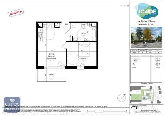 Location Appartement 2 pièces 39m² VILLENEUVE D ASCQ 59650 - Photo 1