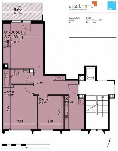 Stadtnahe 3-ZW à 66 m² im 3. OG - Foto 2