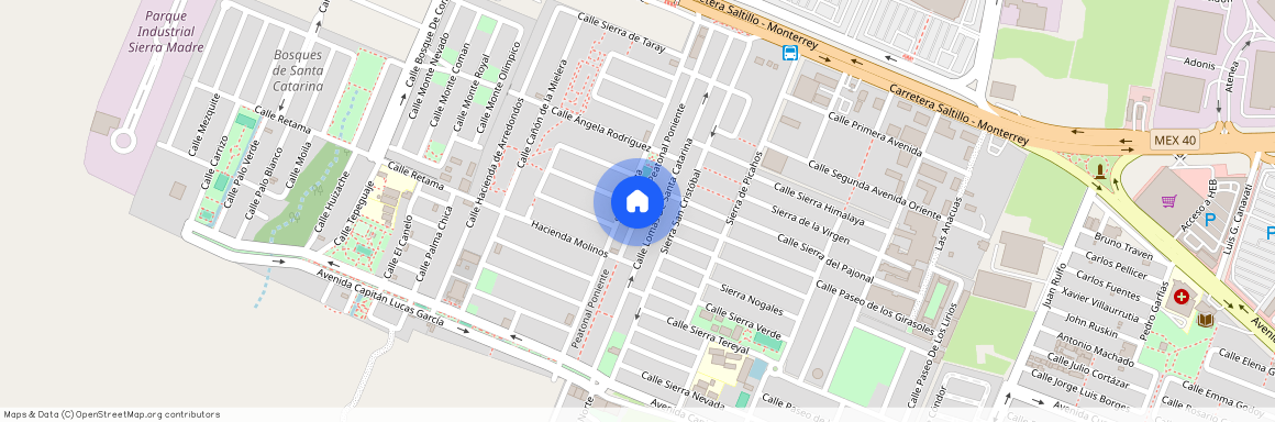 Sin nombre de calle, Colonia Privadas del Poniente, C.P. 66129, Santa Catarina