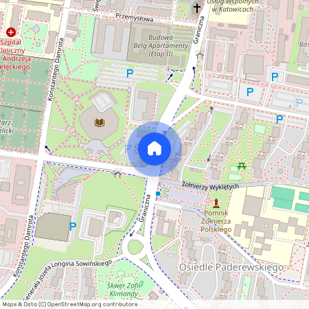 ul. Graniczna, Osiedle Paderewskiego-Muchowiec, Katowice, śląskie