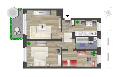 Lichterfüllte 3-Raum-Wohnung mit Balkon - Photo 4