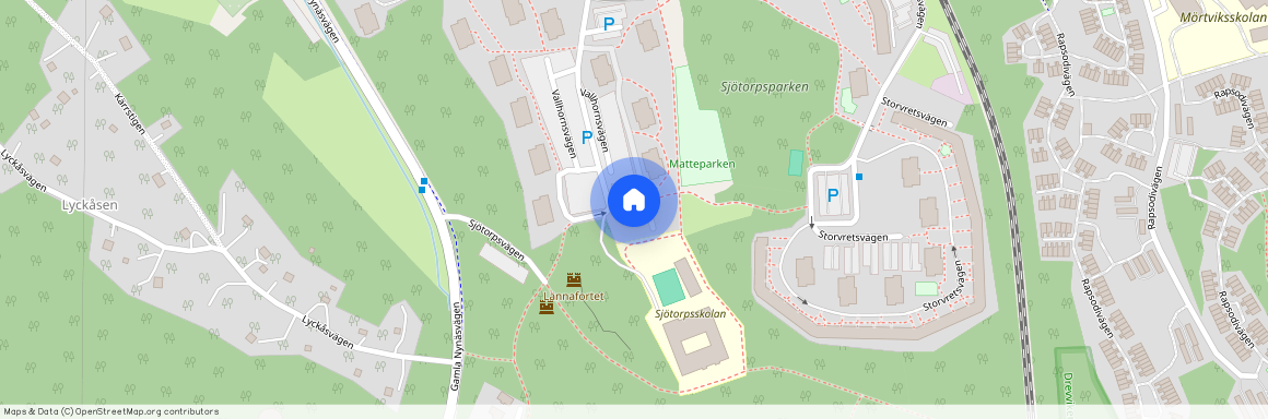 Vallhornsvägen, Skogås