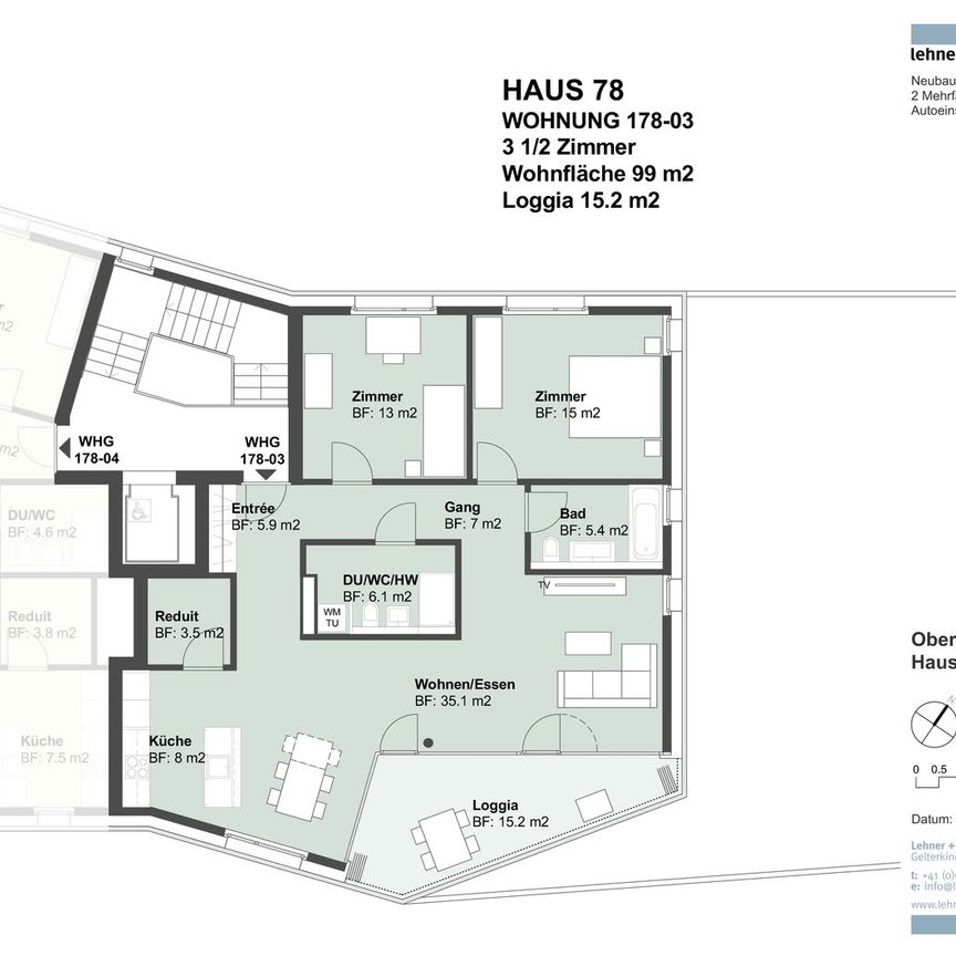 3.5 Zimmer, 99 m², 1. Stock - Photo 1