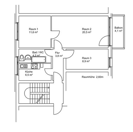 FÜR SIE! 3-RAUMWOHNUNG mit BALKON - Photo 4