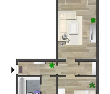2-Raum-Wohnung nahe Stadtpark - Photo 1