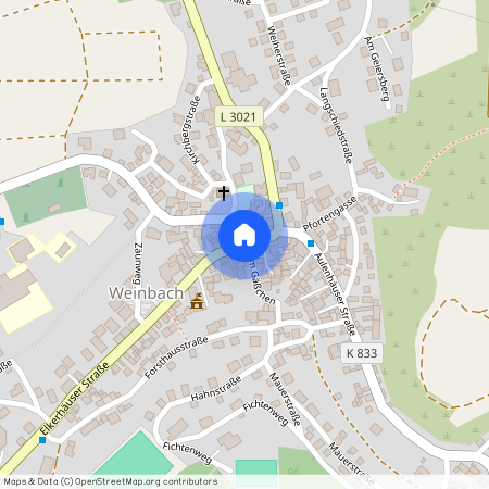 35796 Weinbach, Dachgeschosswohnung zur Miete