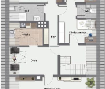 zentrale Dachgeschosswohnung, zum vermieten - Photo 5
