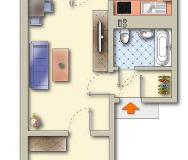 2-Zimmer-Wohnung in sehr attraktiver Wohnlage! Keine Kaution! - Foto 1