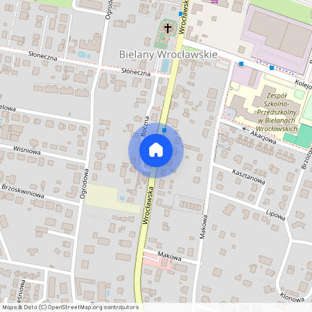 ul. Boczna, Bielany Wrocławskie, Kobierzyce, wrocławski, dolnośląskie