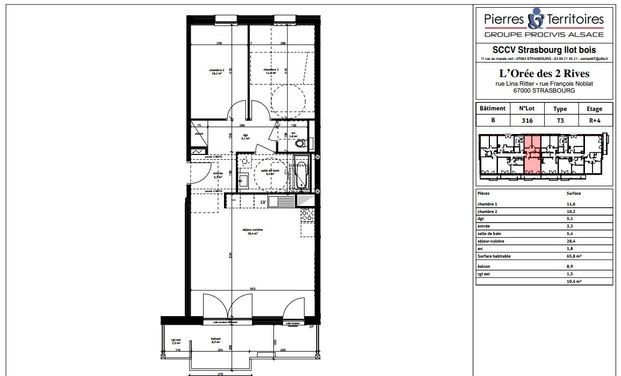 Location Appartement 3 pièces 65m² - Photo 1