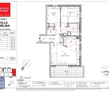 Appartement à louer 3 pièces 64.02m² - Photo 2