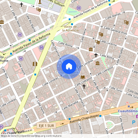 Calle Dinamarca 42, Roma, 06600 Mexico City, CMX, Mexico