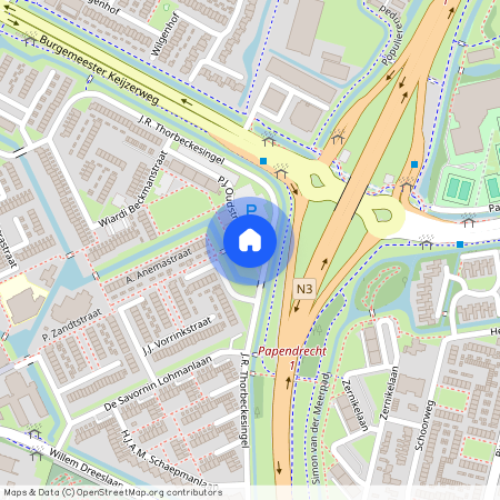 Staatsliedenbuurt, 3354 VJ, P.J. Oudstraat, Papendrecht