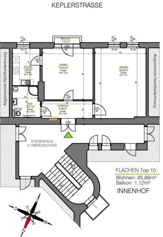 2 Zimmer Wohnung mit Balkon - Provisionsfrei! - Photo 4