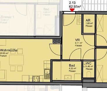 Top-moderne 3-Zimmer-Neubauwohnung mit MEGA-SÜD-BALKON (7m²) nahe A... - Photo 5