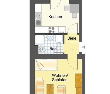 1-Zimmer-Wohnung in Recklinghausen - Photo 2