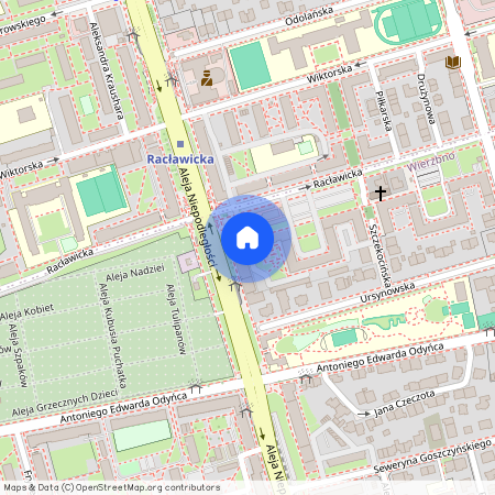 al. Aleja Niepodległości, Wierzbno, Mokotów, Warszawa, mazowieckie