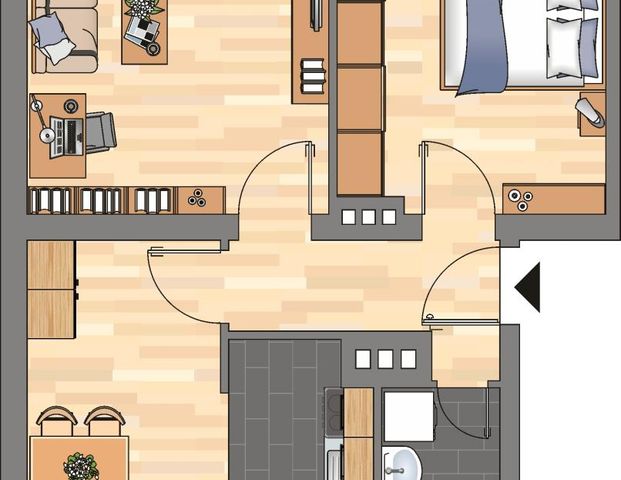 Demnächst frei! 2-Zimmer-Wohnung in Kiel - Foto 1
