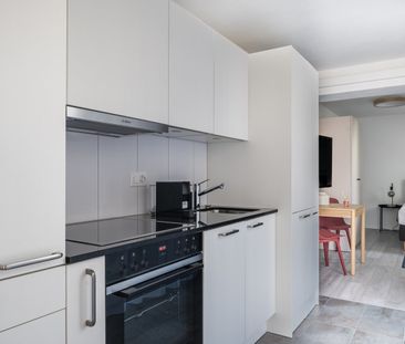 Möblierte 1.5-Zimmer-Attikawohnung mit Balkon im Herzen von Züric - Foto 6