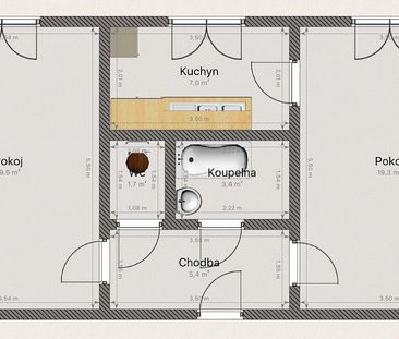 Pronájem bytu 2+1 56 m² - Fotografie 5