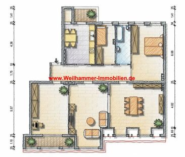 Erstklassige Dachgeschosswohnung direkt am Staden - Foto 6