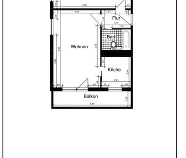 2 Raum-Wohnung mit Balkon - Foto 1