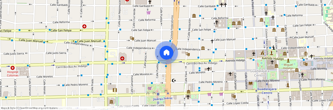 Calz. Federalismo 75, Zona Centro, 44100 Guadalajara, Jal. #75Int. 502, Colonia Guadalajara Centro, C.P. 44100, Jalisco