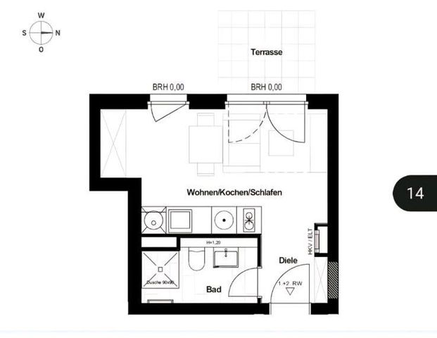 1 Zimmer Studio im Wedding - Foto 1