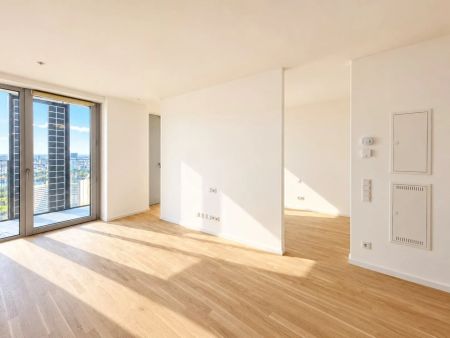 46. Etage - DC2 Tower: Erstbezug mit 10sqm Loggia: Ein Traum über Wien - Photo 2