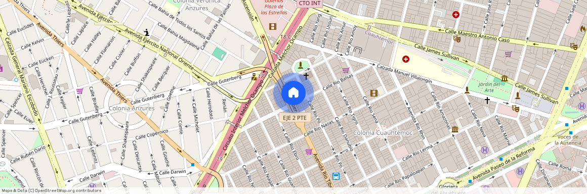 Rio Tiber #26, Colonia Juárez, C.P. 06600, Df / Cdmx