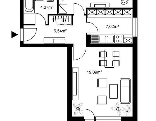 Schöne 2-Zimmer-Wohnung mit Balkon, Aufzug und neuem Vinyl-Boden in Parkettoptik zum 01.01.2026 zu vermieten - Foto 1