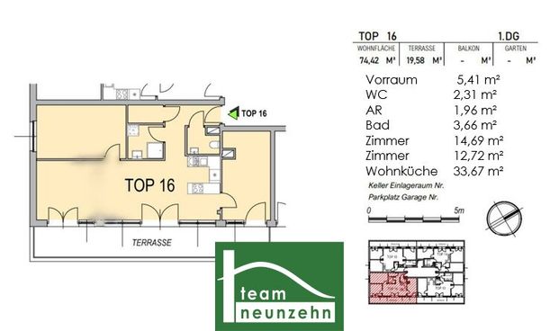 Grün soweit das Auge reicht! Modern Wohnen in Süßenbrunner Ruhelage mit S-Bahn S1 in Gehweite und großer Terrasse! Luftwärmepumpe! - Foto 1