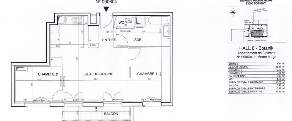 location Appartement T3 DE 59.8m² À BOBIGNY - Photo 1