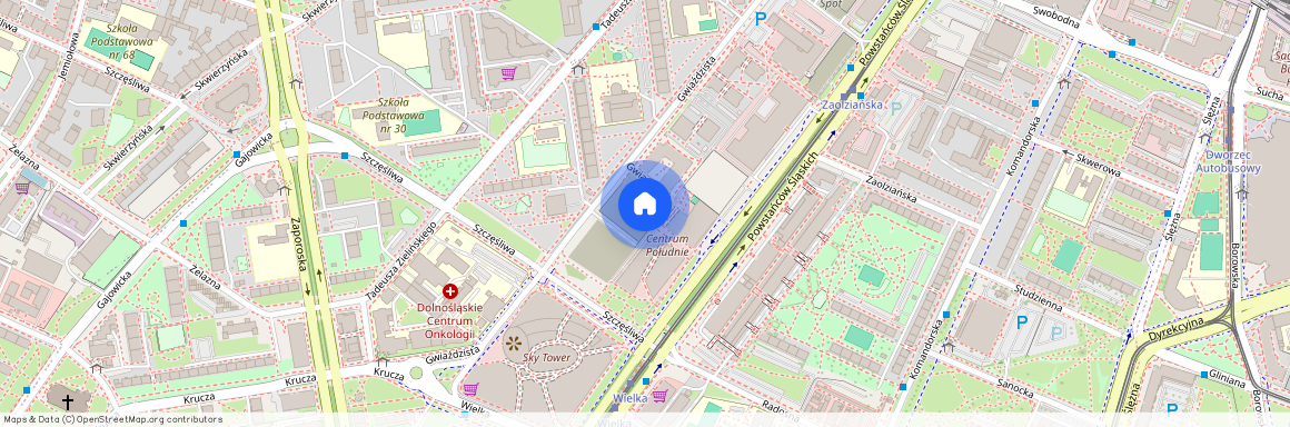 ul. Gwiaździsta, Powstańców Śląskich, Krzyki, Wrocław, dolnośląskie