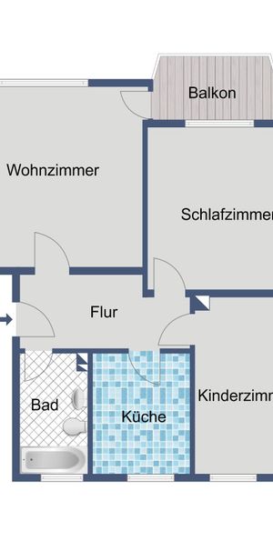 Gut geschnittene Wohnung mit Balkon - Foto 2