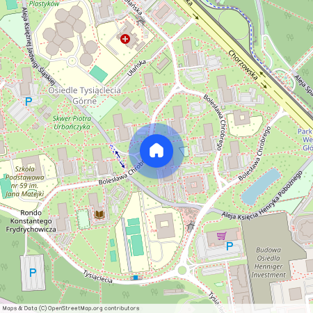 ul. Bolesława Chrobrego, Osiedle Tysiąclecia, Katowice, śląskie