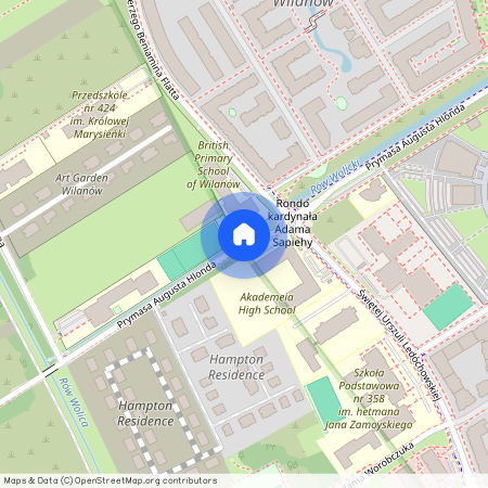 Warszawa, Wilanów, Księdza, Prymasa, Augusta, Hlonda