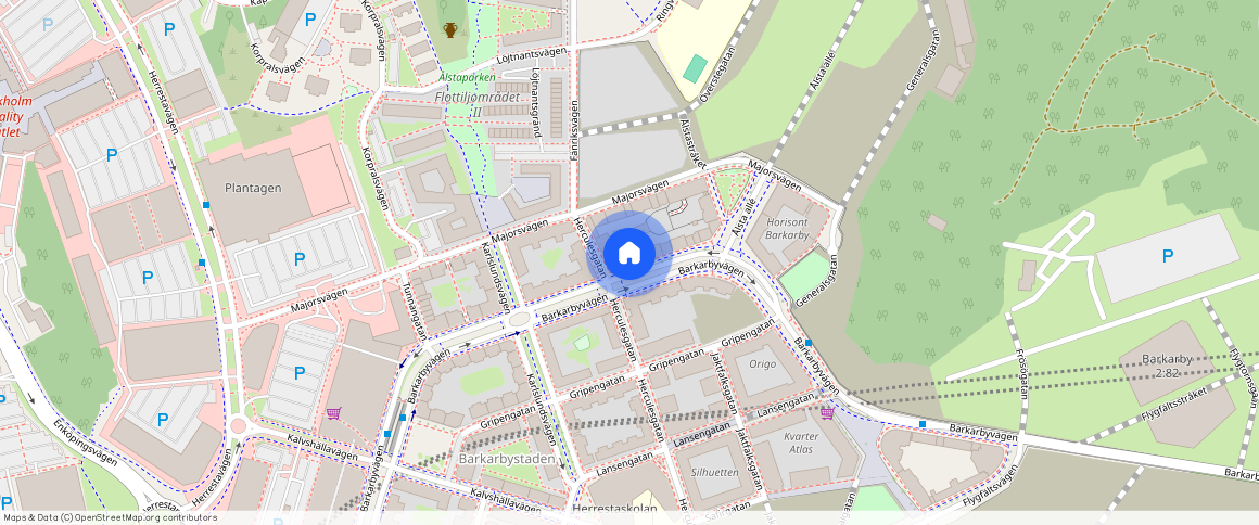 Barkarbyvägen **, Barkarbystaden