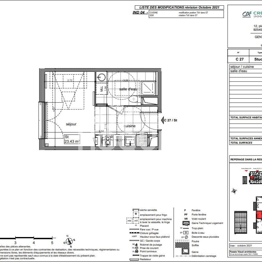 LOCATION d'un appartement F1 (23 m²) à GENTILLY - Photo 2