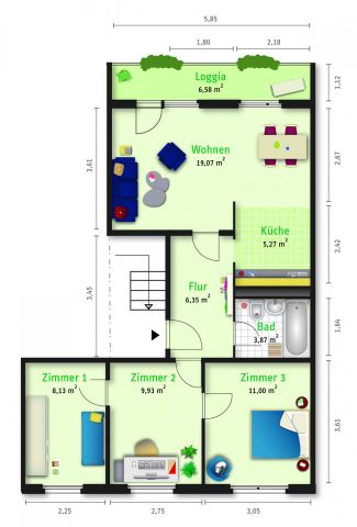 Willkommen Zuhause! Geräumige 4-Zimmer-Wohnung mit großem Südbalkon! - Foto 5
