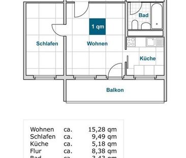 Jetzt zugreifen: günstig geschnittene 2-Zimmer-Wohnung (WBS) - Foto 3