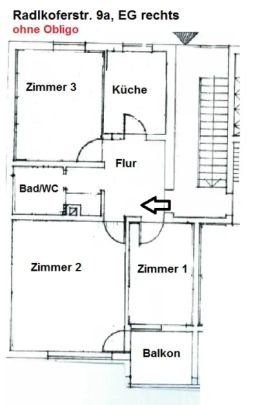 Ruhige und helle 3-Zimmer-Wohnung mit Balkon in Sendling - Photo 1