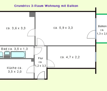 Einzug ab 01.02.2026 möglich. 3-Raumwohnung in Möckern - Photo 1